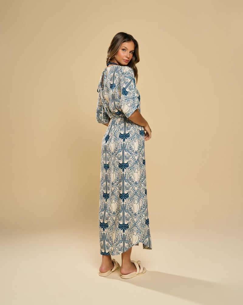 Isla Blue Midi Dress