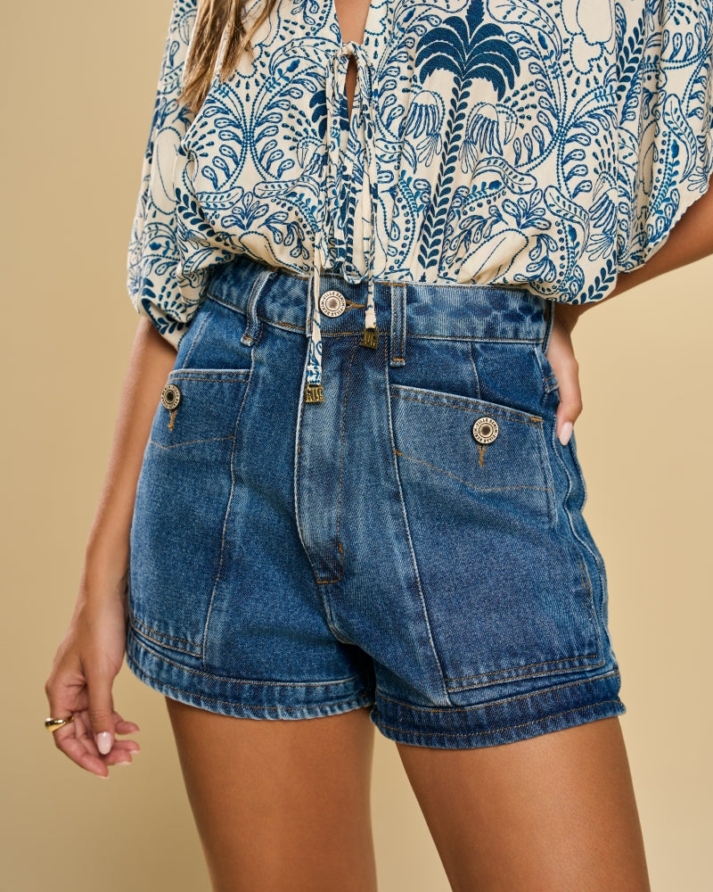Shorts with Pockets and Buttons