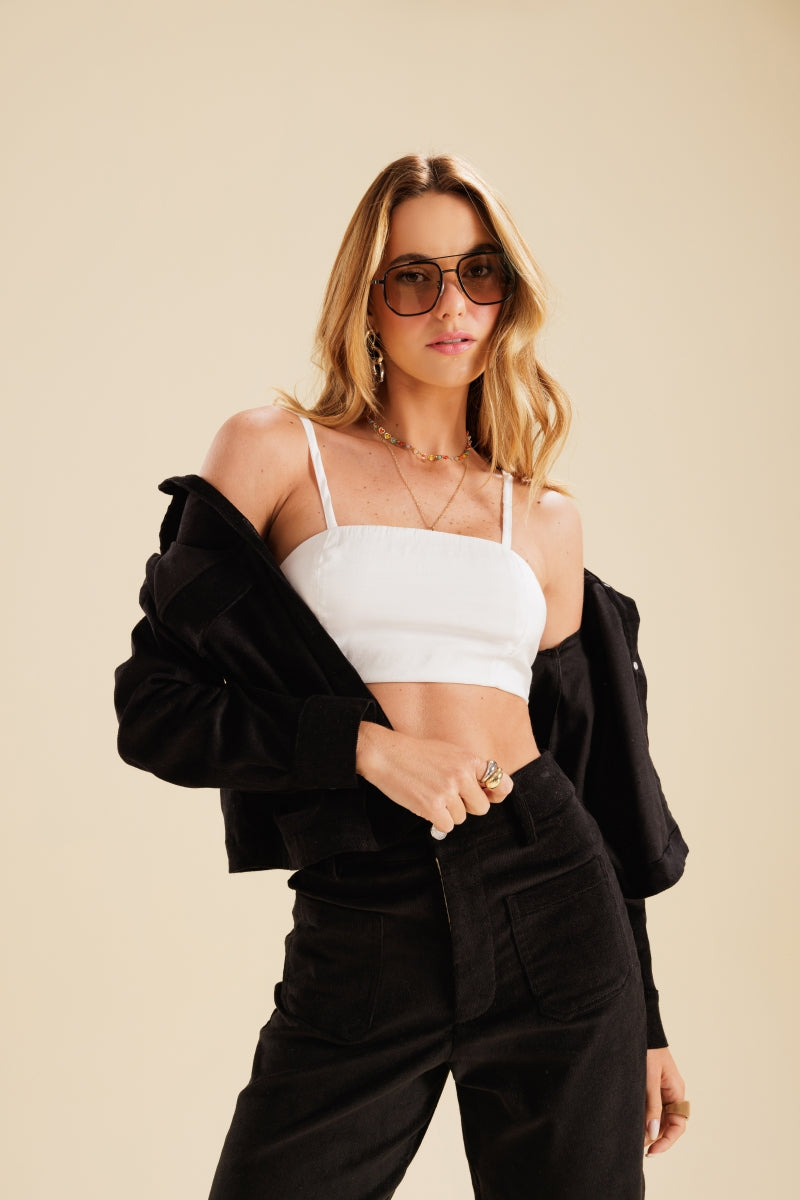 Jet Black Corduroy Pants