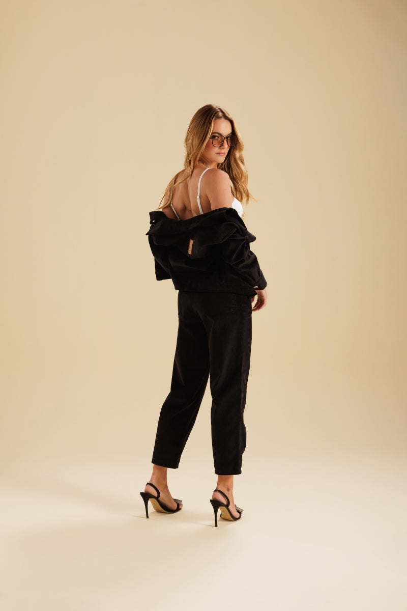 Jet Black Corduroy Pants