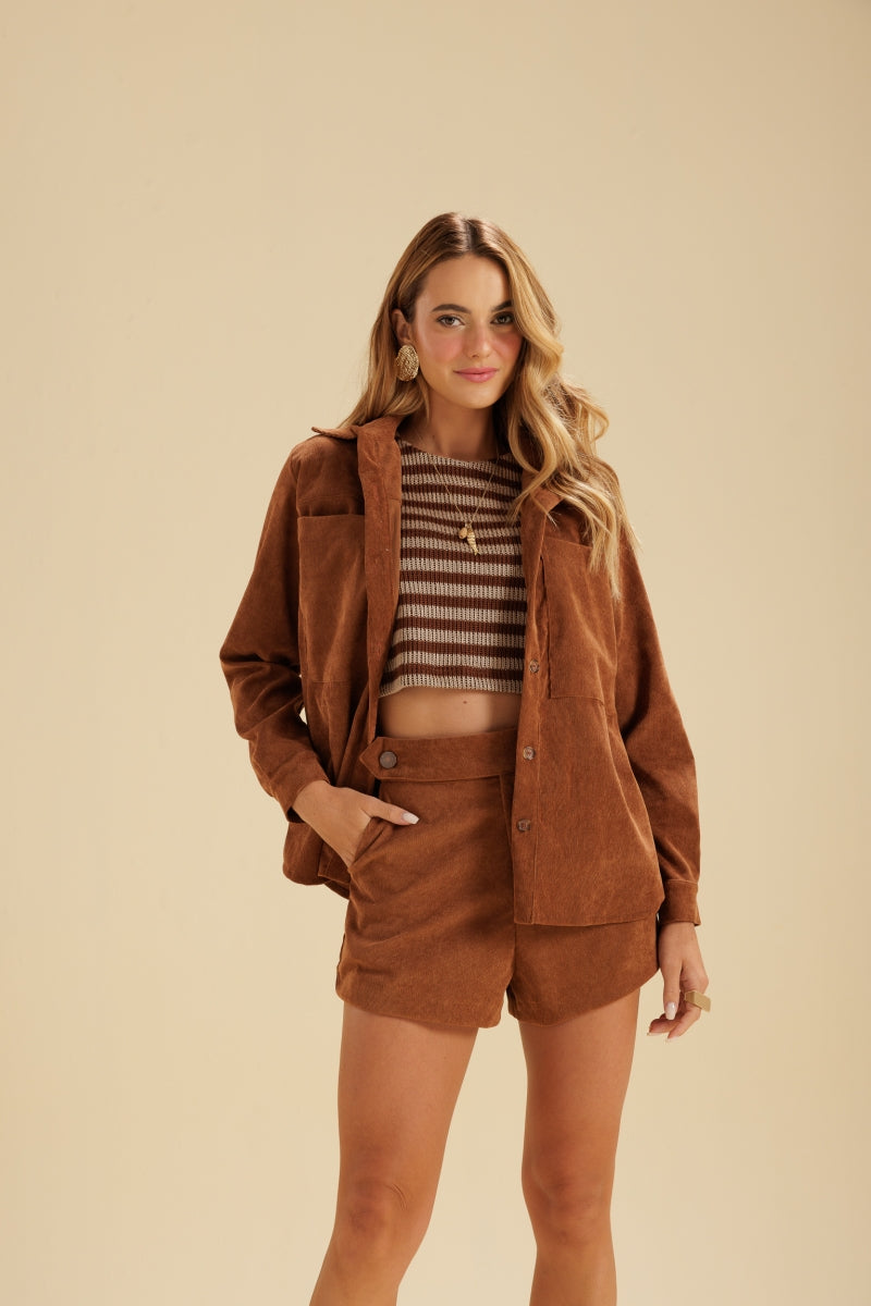 Cinnamon Corduroy Shorts