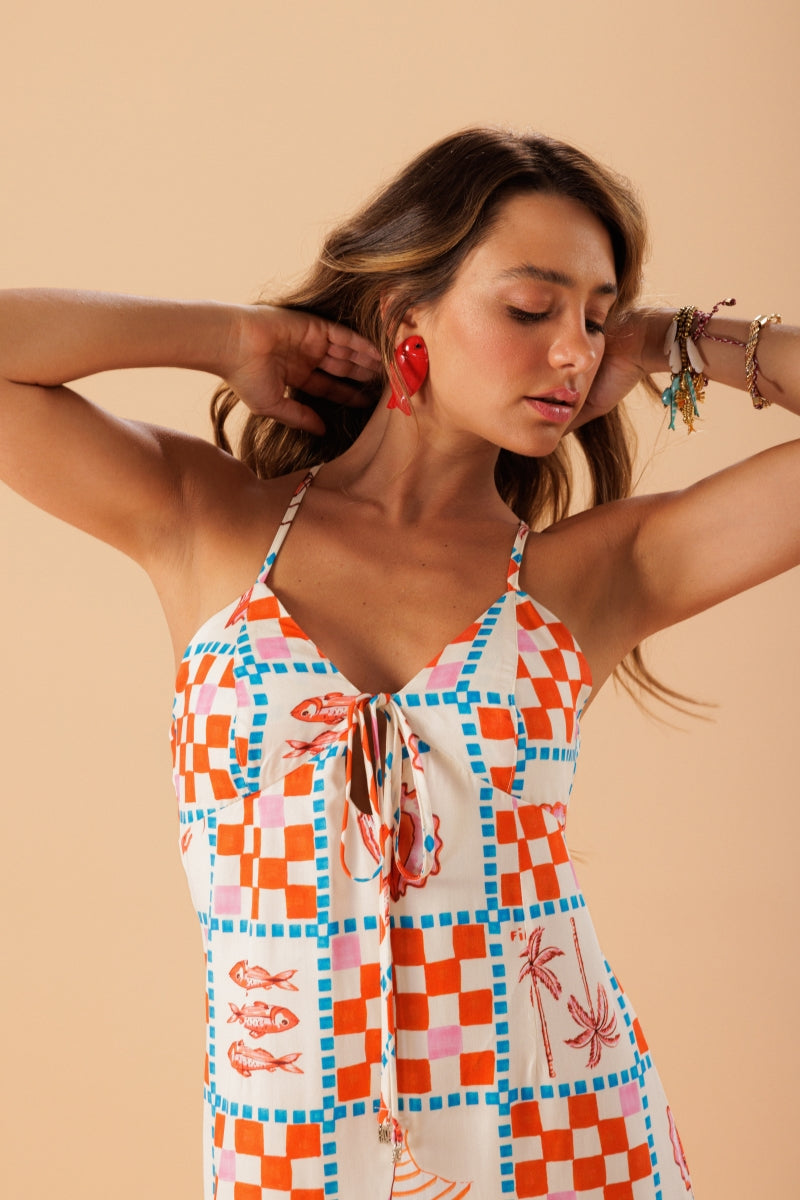 Tropical Shell Long Dress