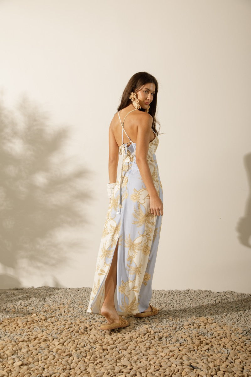 Celestial Coconut Tree Long Dress