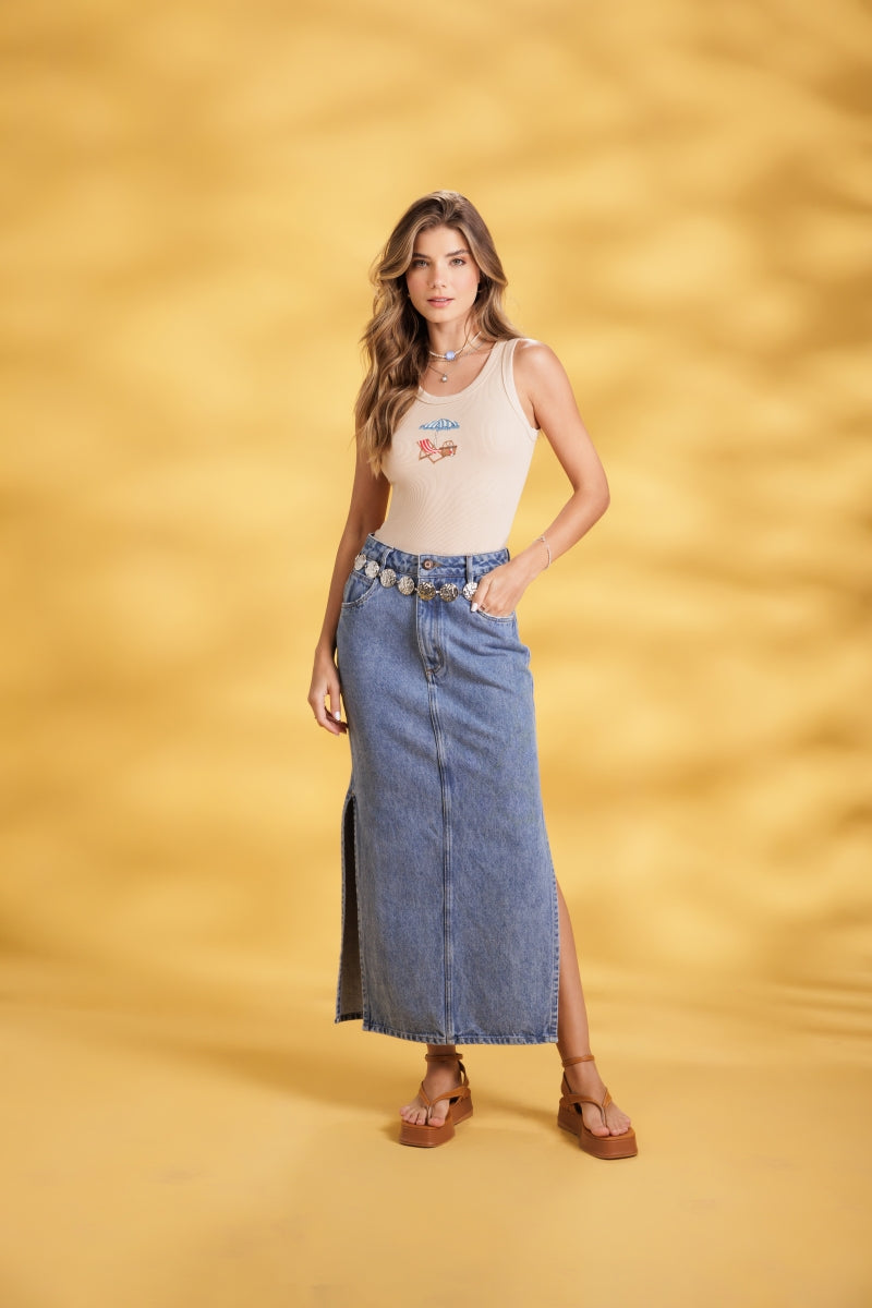 Silk Sunshade Tank Top
