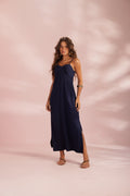 Wet Blue Midi Dress
