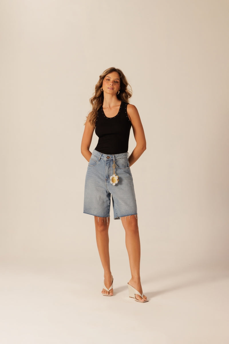 Fresh Side Denim Bermuda Shorts