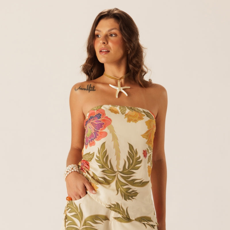 Solar Delirio Gathered Blouse