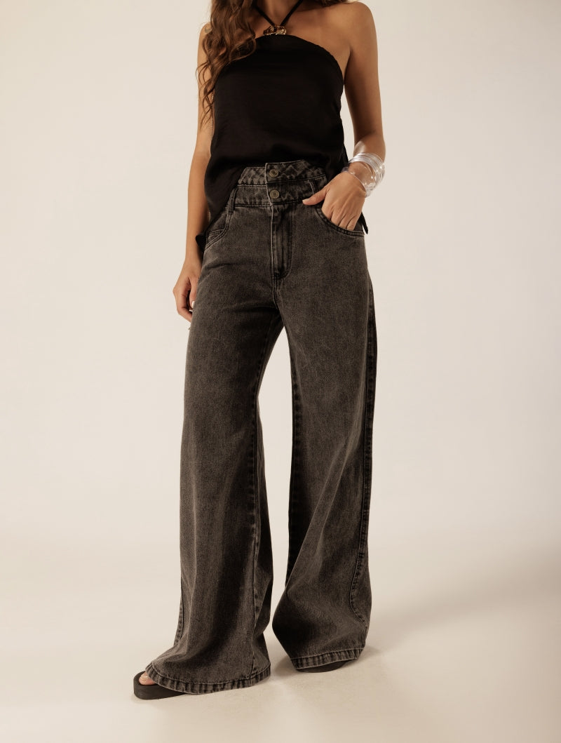 Duo Black Denim Pants