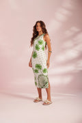 Green Coconut Draped Dress