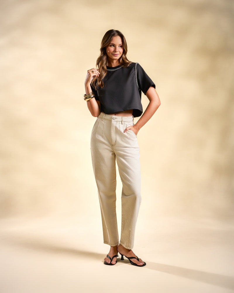 Natural Slim Barrel Pants