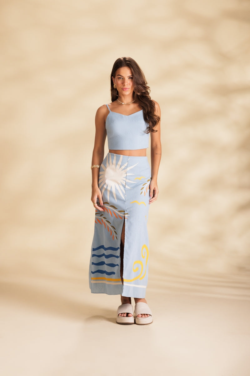 Cropped Blue Water