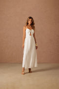 Long Dress with Tie Detail - Fresh
