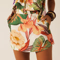 Floral Short Skirt
