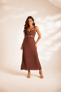 Brown Beaded Dress
