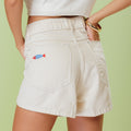 Jean shorts.