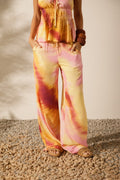 Tie-dye wide-leg pants