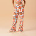 Tropical Shell Wide-Leg Pants