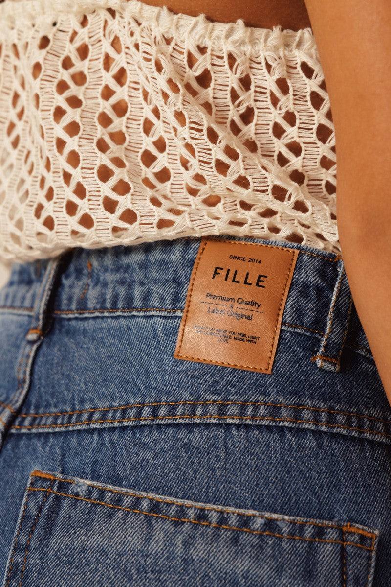 Blue Barrel Denim Pants