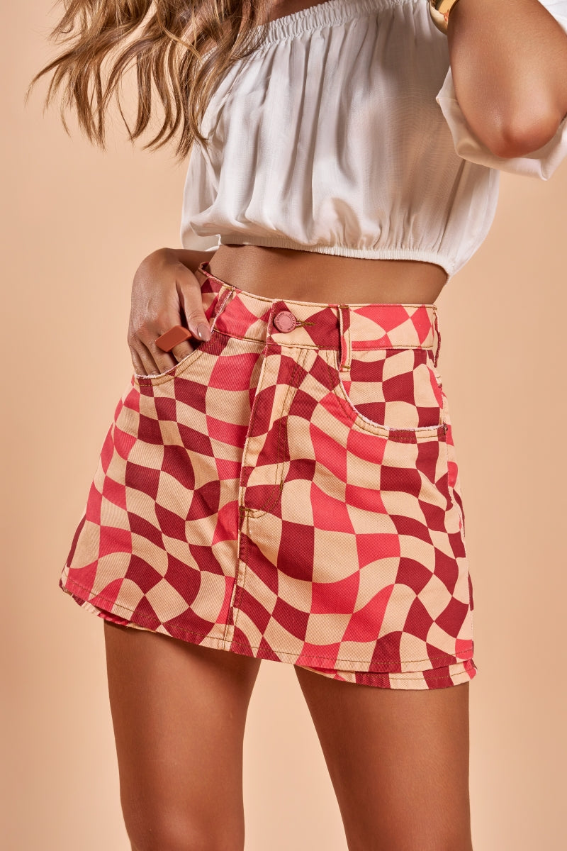Chess Short Skirt