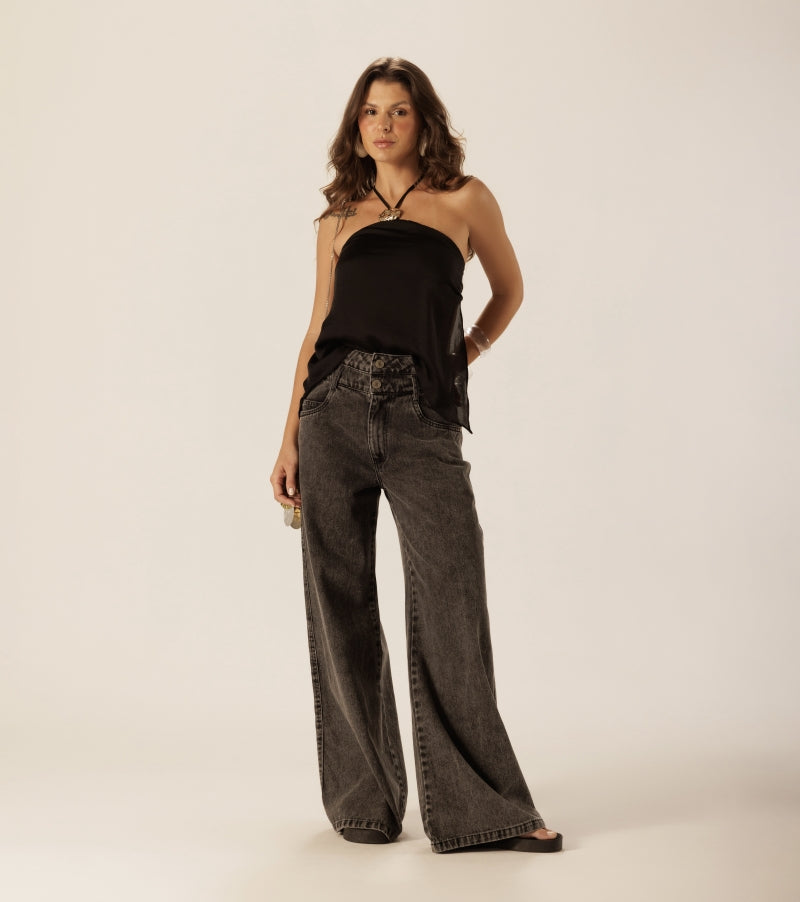 Duo Black Denim Pants