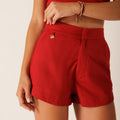 Summer Linen Red Shorts