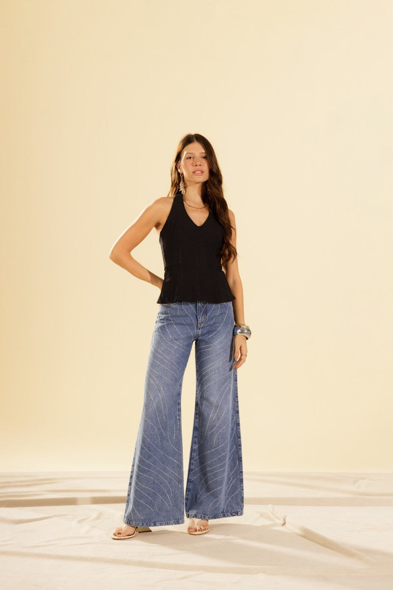 Tropical Glitter Jeans
