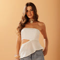 Veraneio Cutout Peplum Top