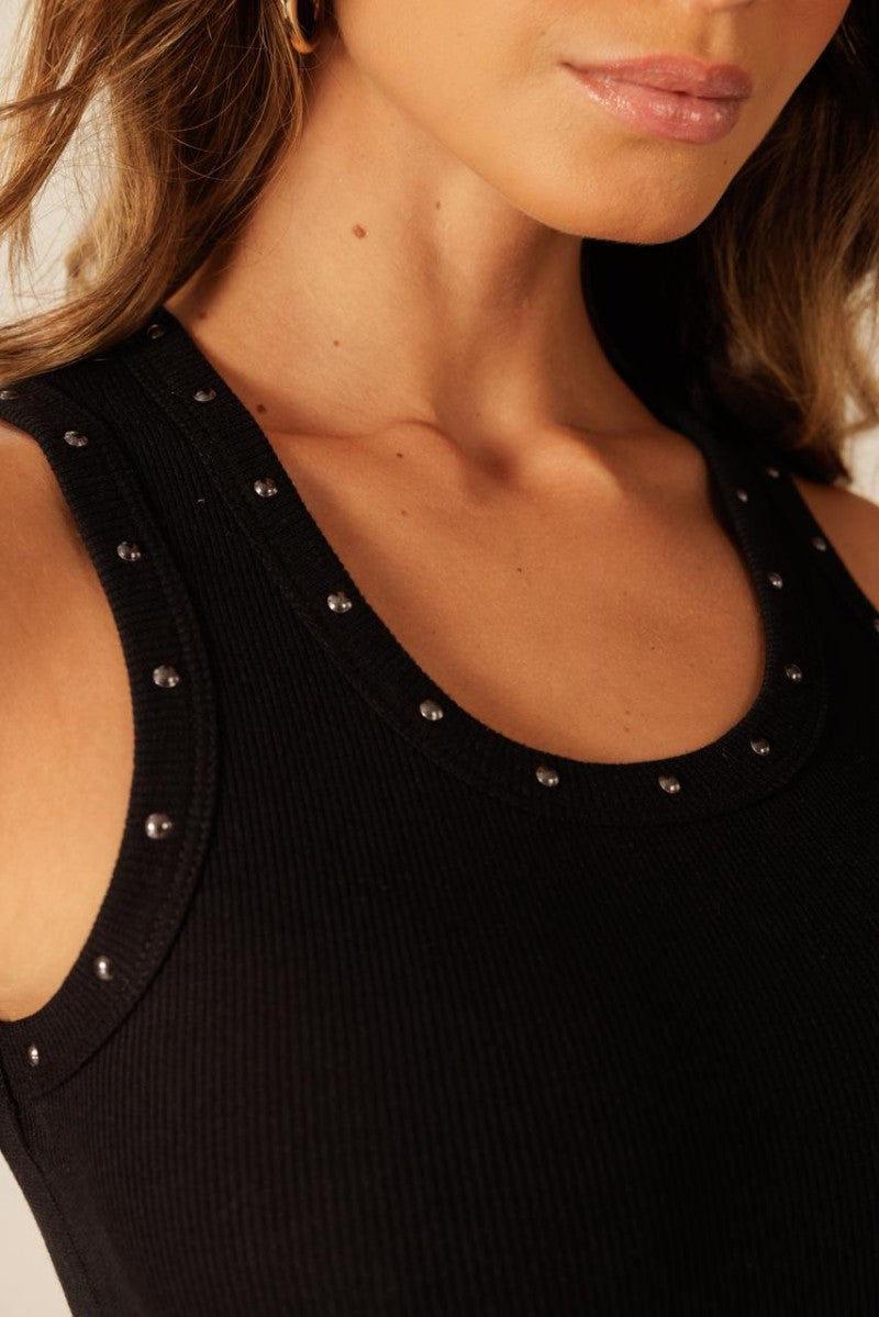 Black Shine Tank Top