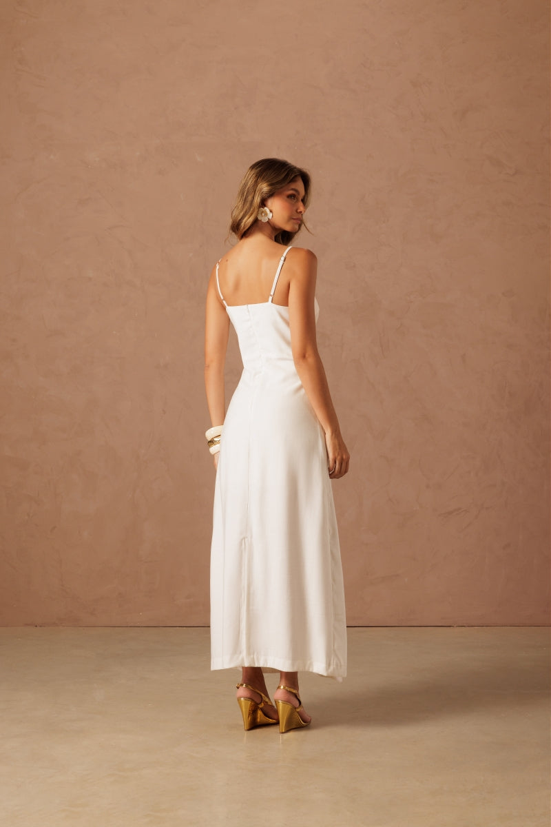 Long Dress with Tie Detail - Fresh