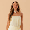 Tropical Strapless Blouse