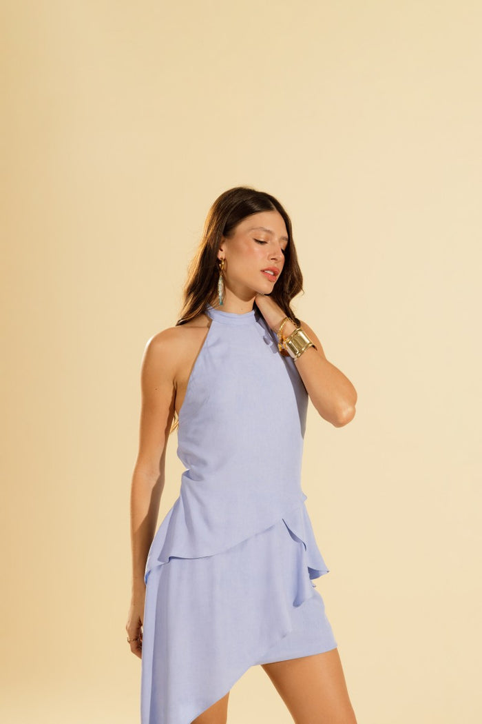 Solare Asymmetrical Short Dress