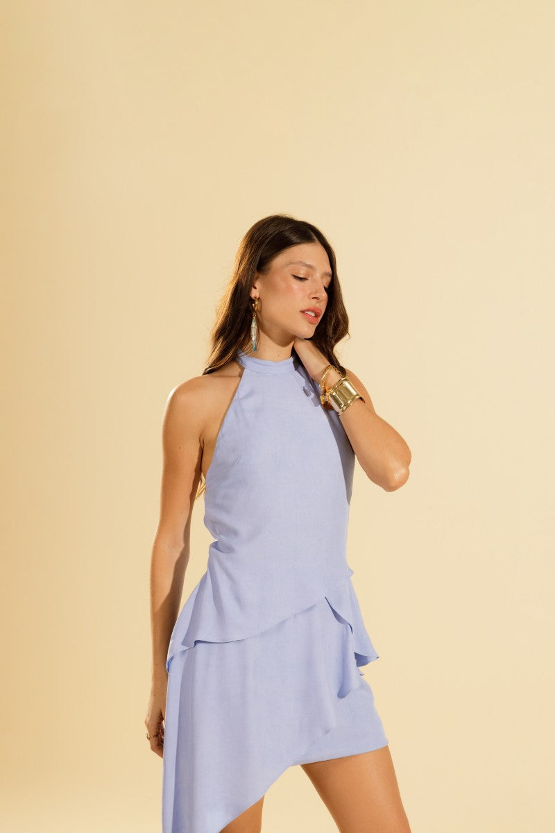 Solare Asymmetrical Short Dress