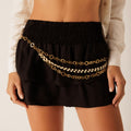 Black Viscose Skort
