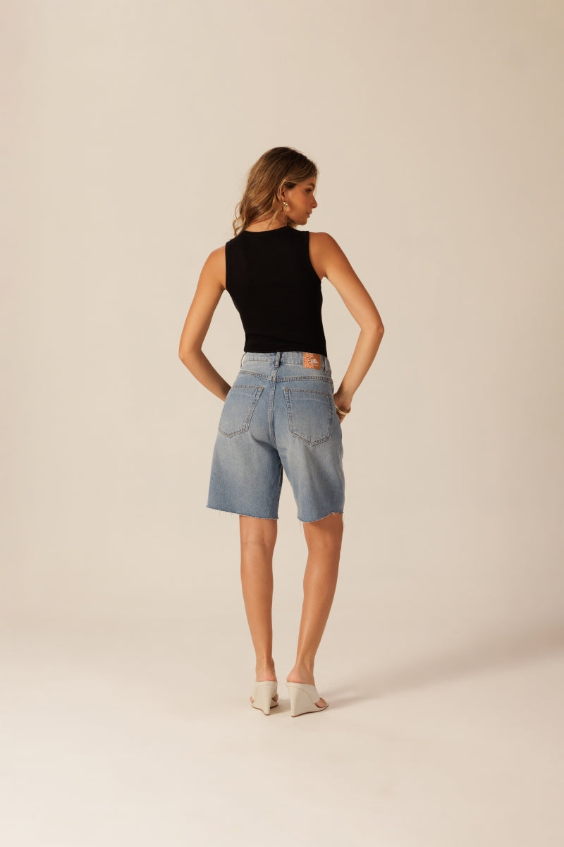 Fresh Side Denim Bermuda Shorts