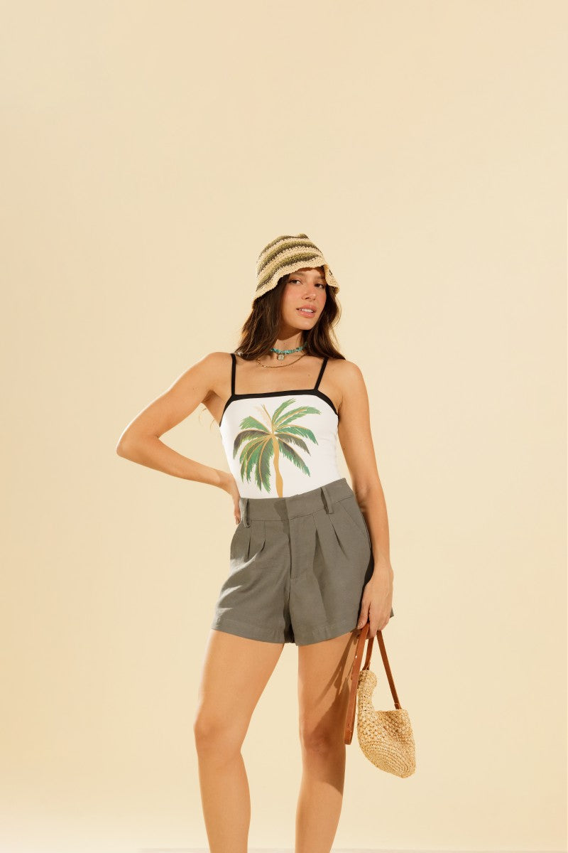 Short Pleats Green