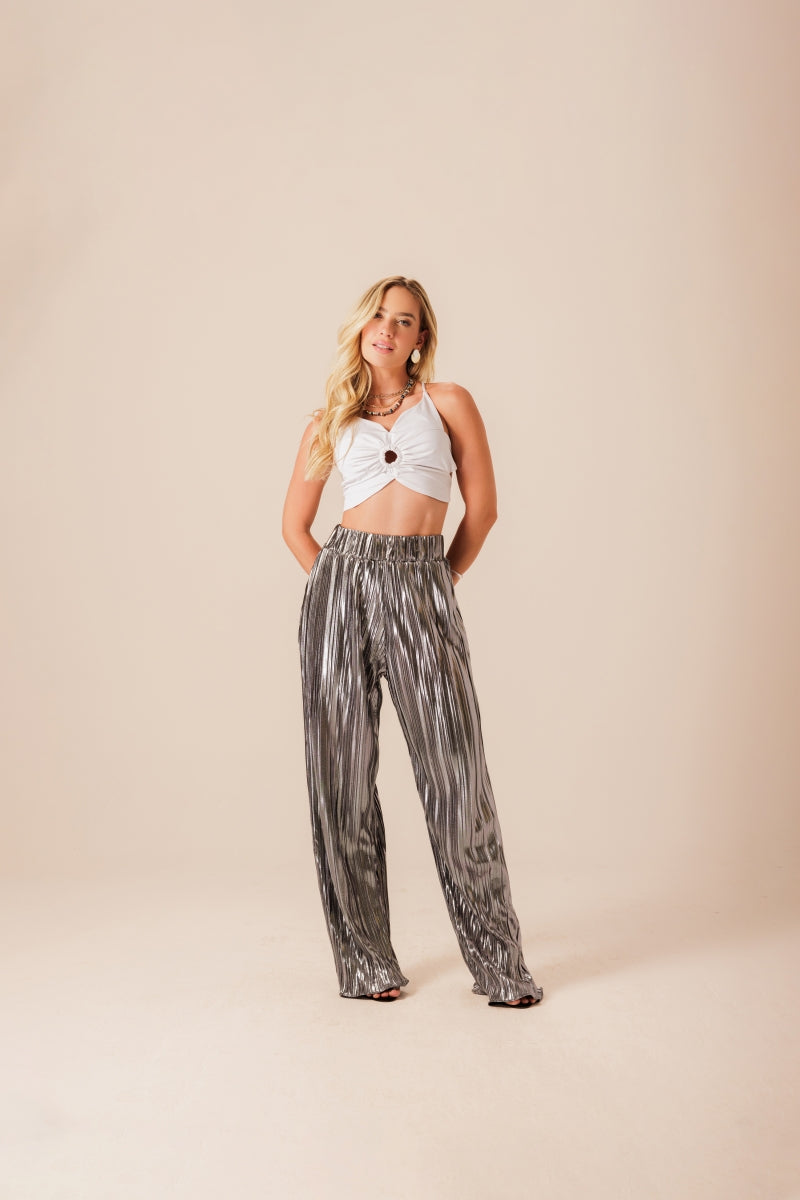 Glam Pleated Pants