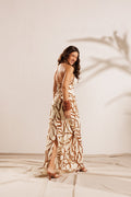 Abstract Floral Maxi Dress