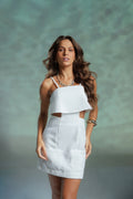 Off Jacquard Short Dress