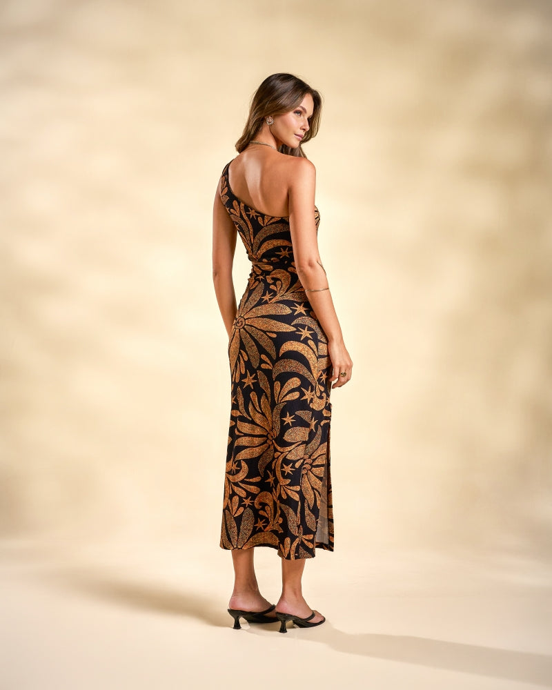Eclipse Floral Ribbed Dress