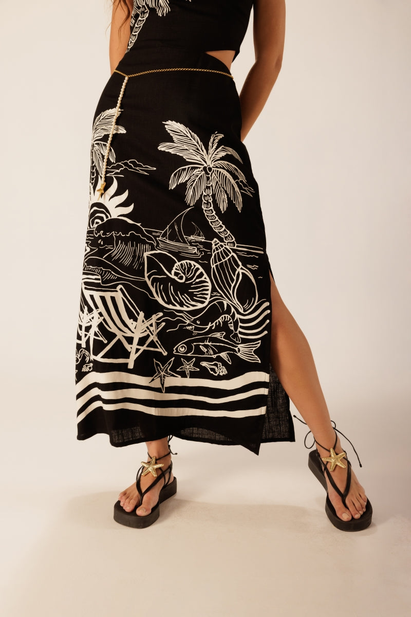 Black Amber Midi Dress