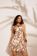 Abstract Floral Short Dress