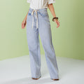 Lace-Up Denim Pants
