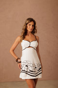 Short Flower Stripes Dress