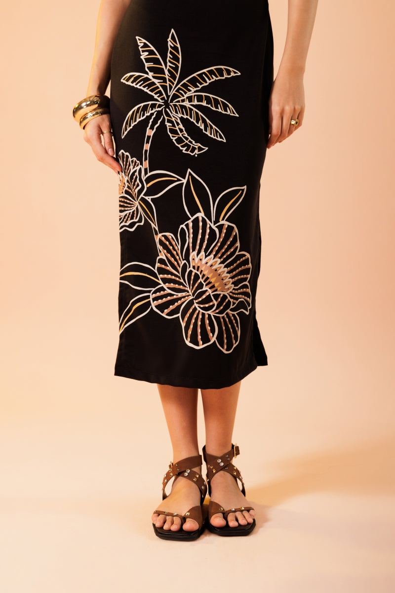 Flora Night Midi Dress