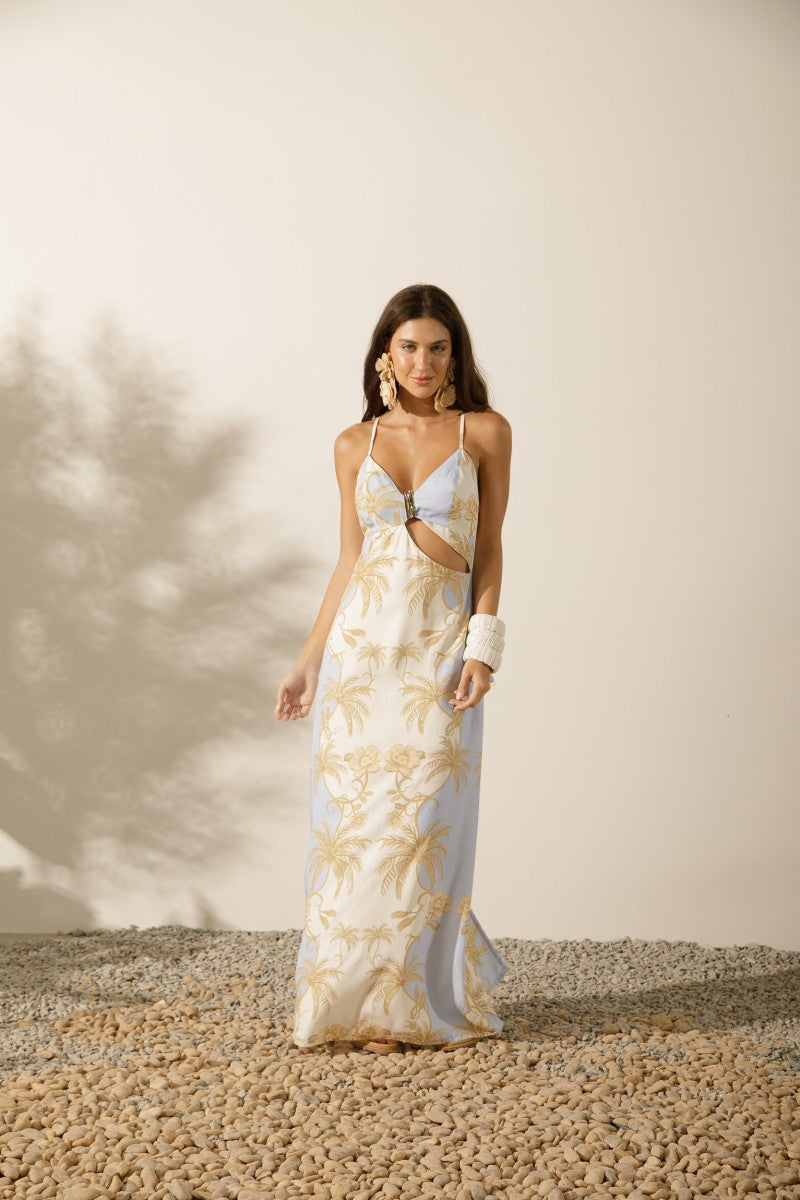 Celestial Coconut Tree Long Dress