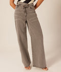 Black Asymmetric Denim Pants