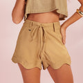 Texture Topstitch Shorts