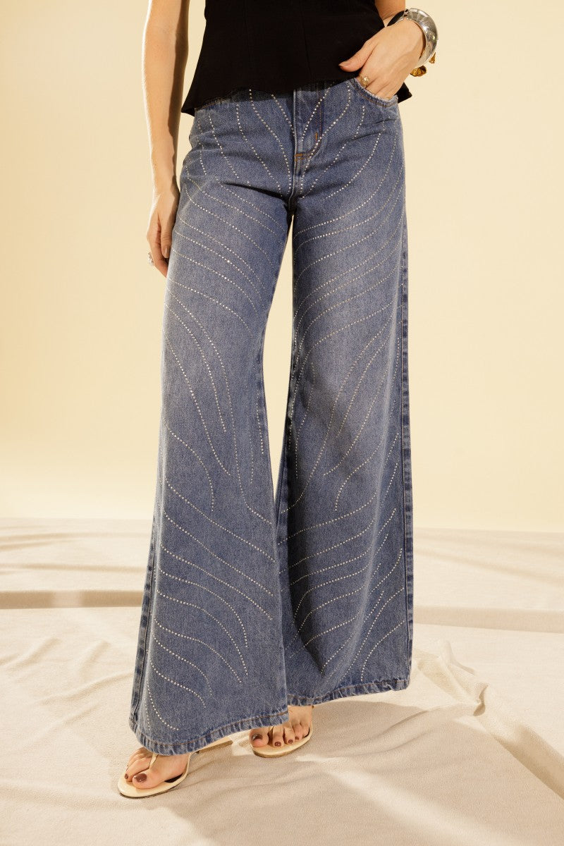 Tropical Glitter Jeans