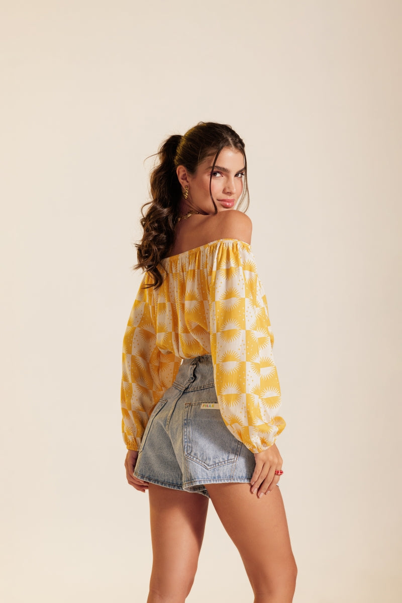 Sky Denim Shorts