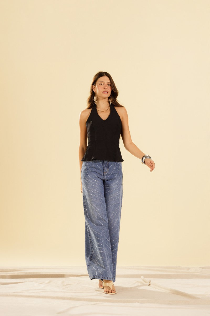Tropical Glitter Jeans